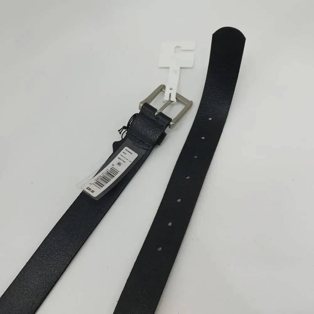 Sonoma Black Genuine Leather Belt Single Prong Men's Size 42